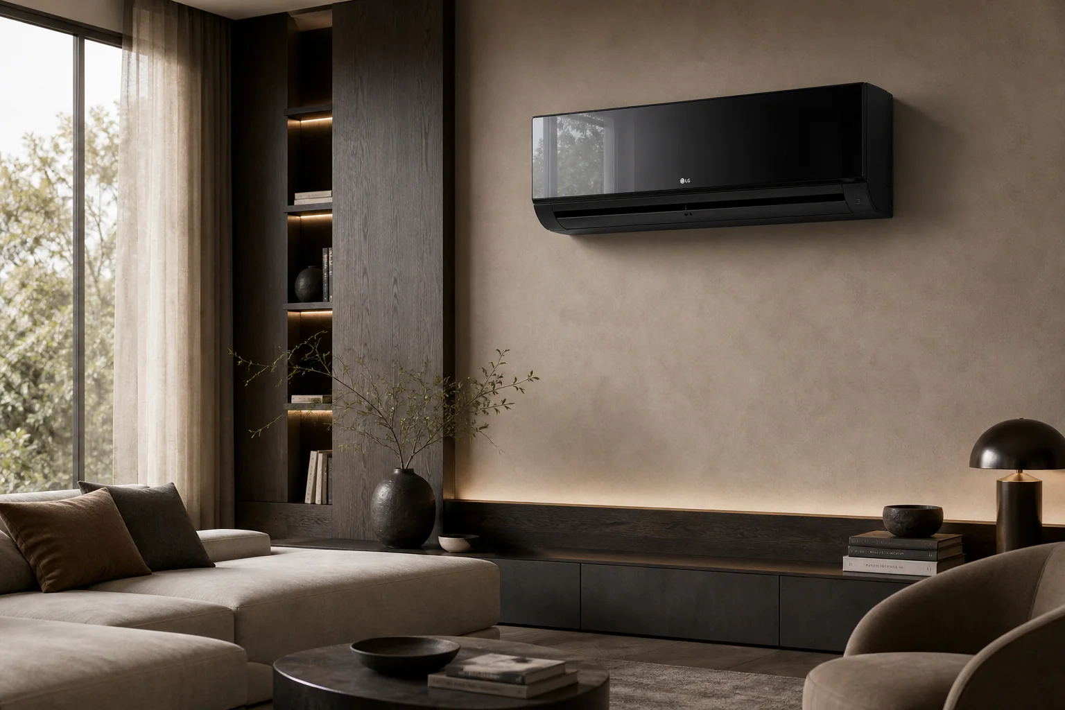 Klimatyzator LG ARTCOOL AI Mirror w reprezentacyjnym wnętrzu