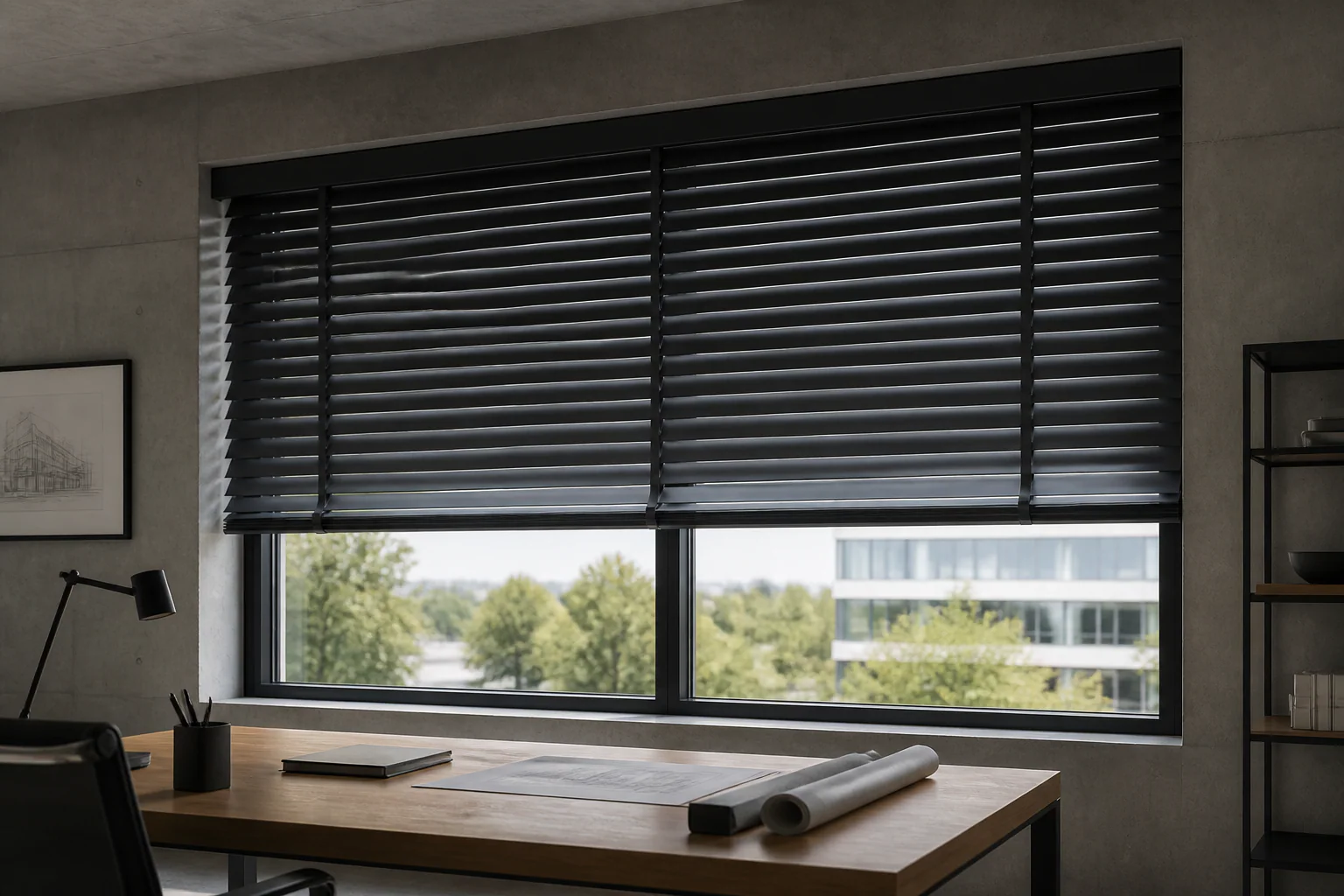 Żaluzja aluminiowa 50 mm — wizualizacja zastosowania