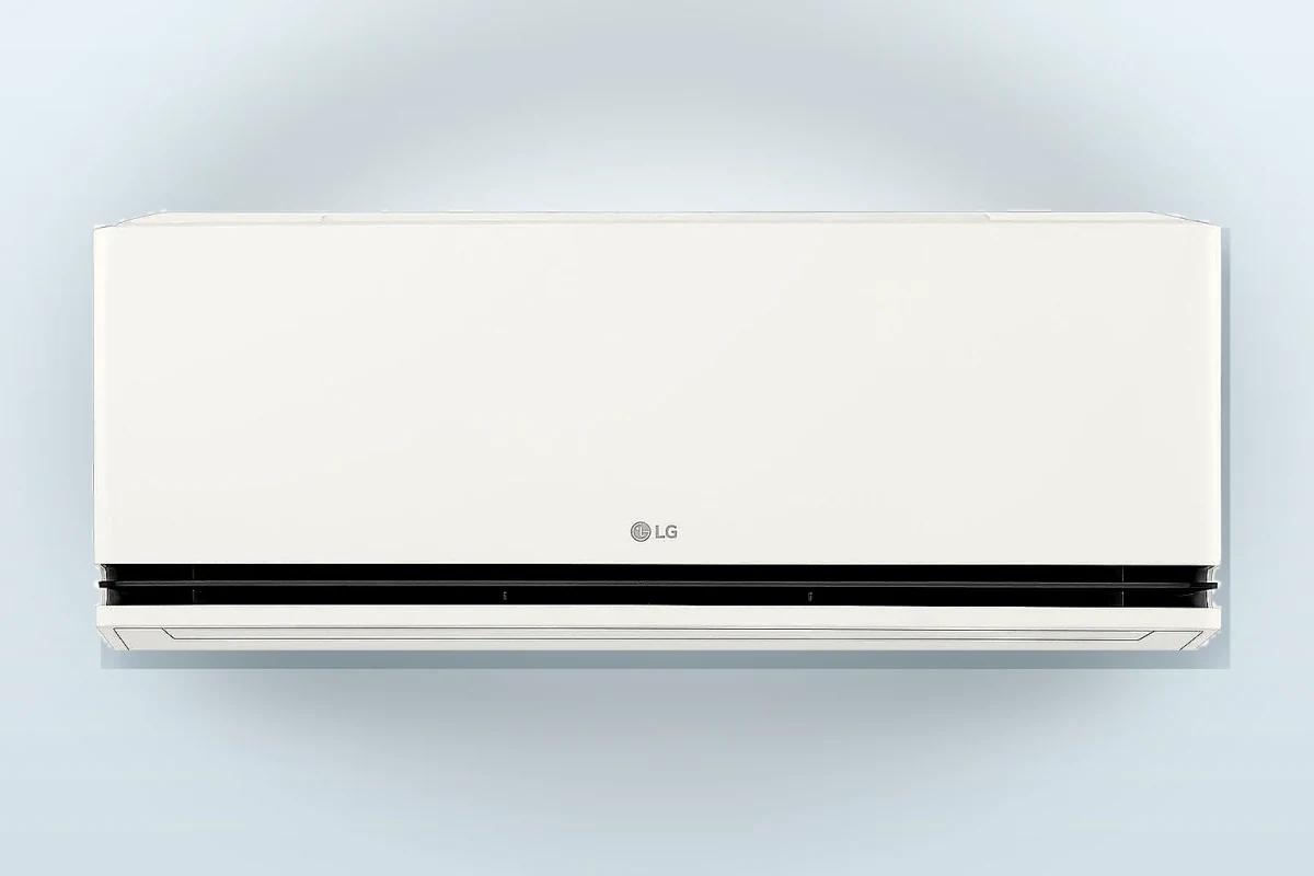 LG DUALCOOL AI Deluxe Soft Air Biały / fabryczne wykończenie — widok urządzenia