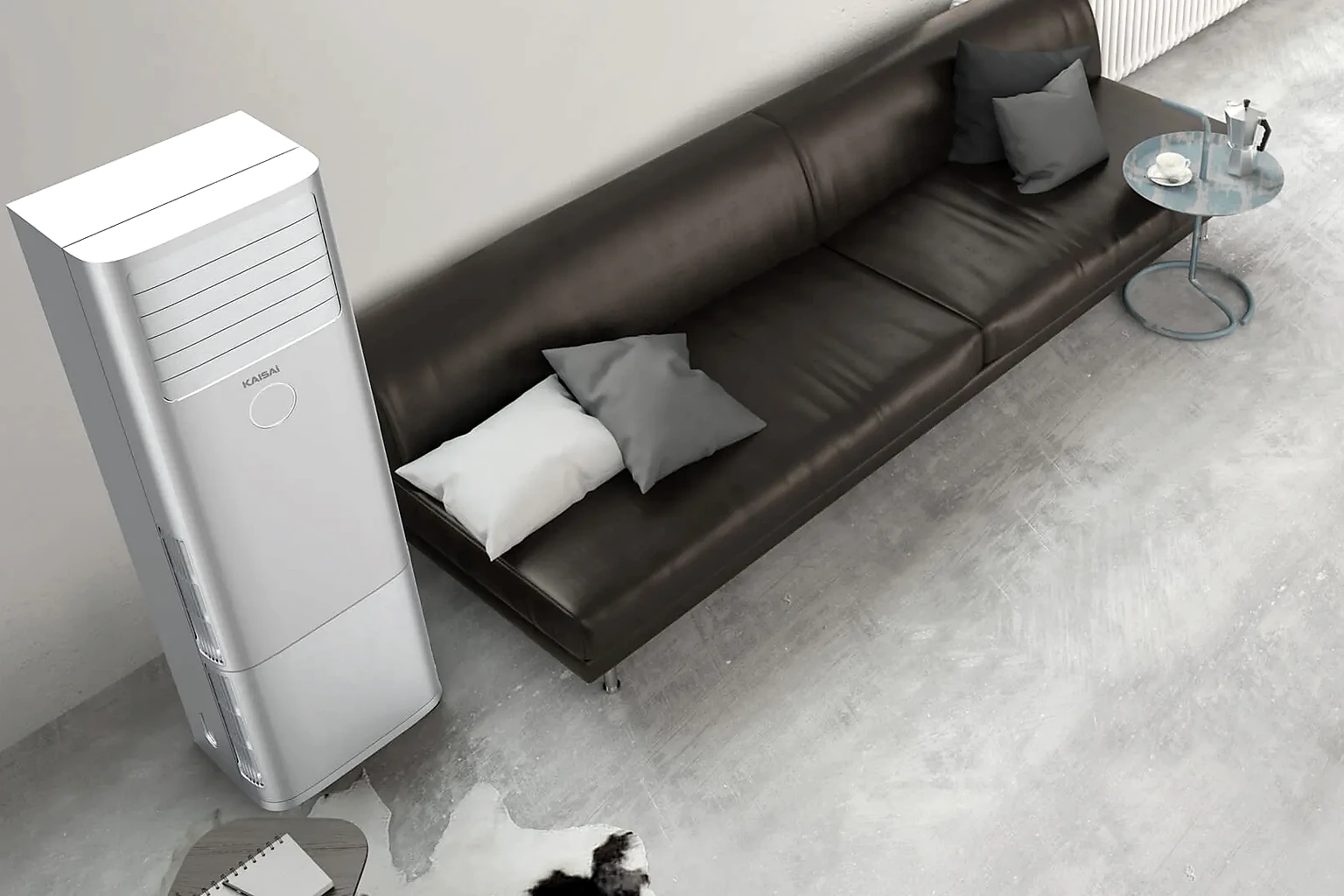 Kaisai KKFS-48 Stojący M-line w aranżacji nowoczesnego wnętrza