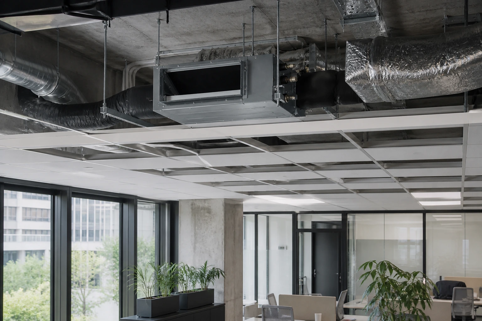 Fujitsu KMTAP Kanałowy Średni Spręż w dopasowanej aranżacji wnętrza