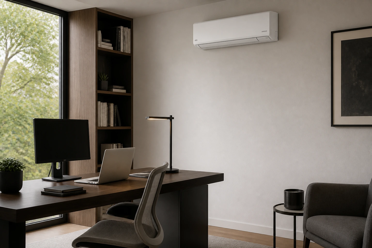 Fujitsu Eco KNCA — powiększony widok obudowy i nawiewu