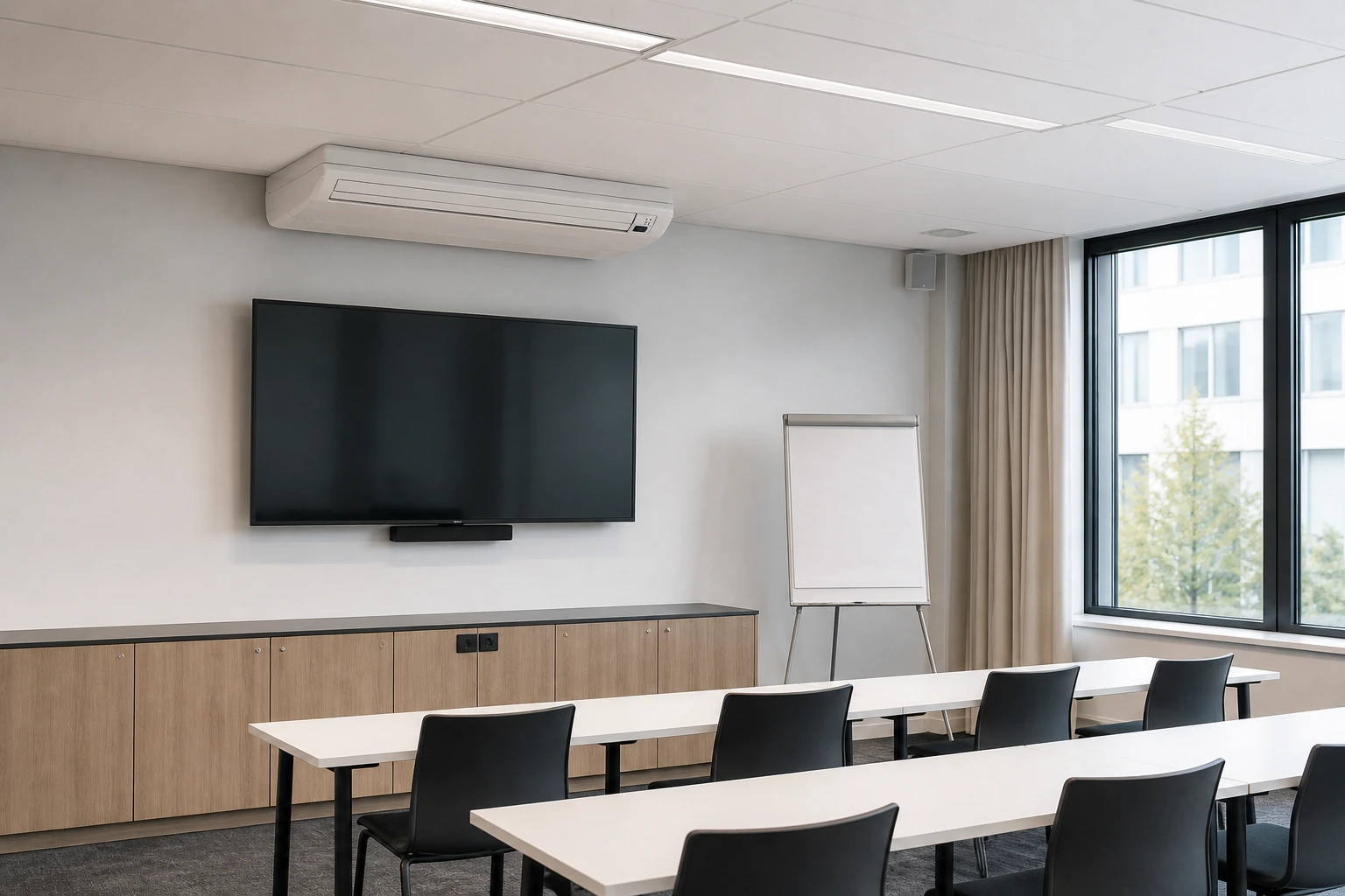 Fujitsu VRF ABYA Podłogowo-sufitowy — powiększony widok obudowy i nawiewu