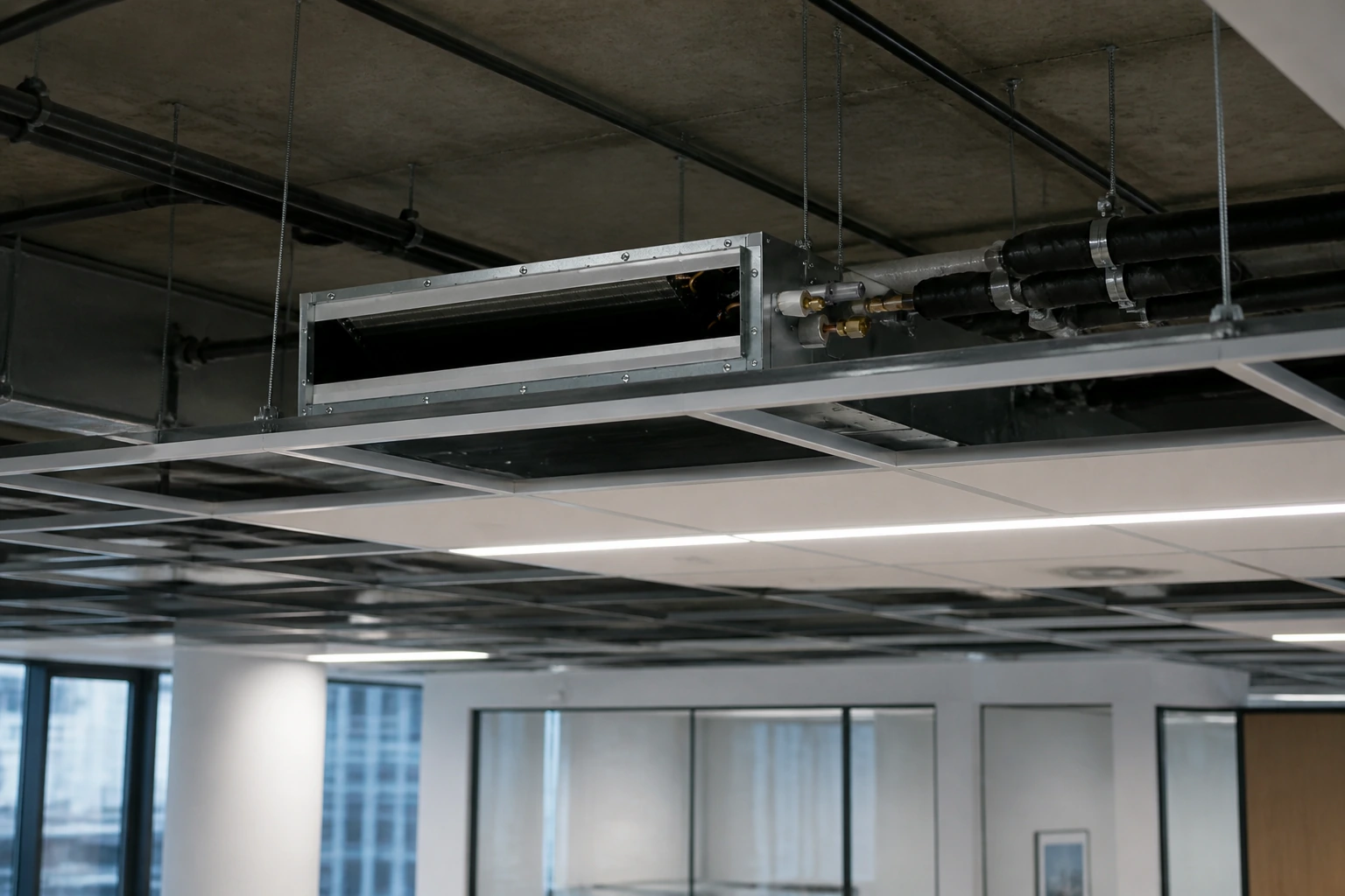 Fujitsu VRF ARXD Kanałowy Slim w dopasowanej aranżacji wnętrza