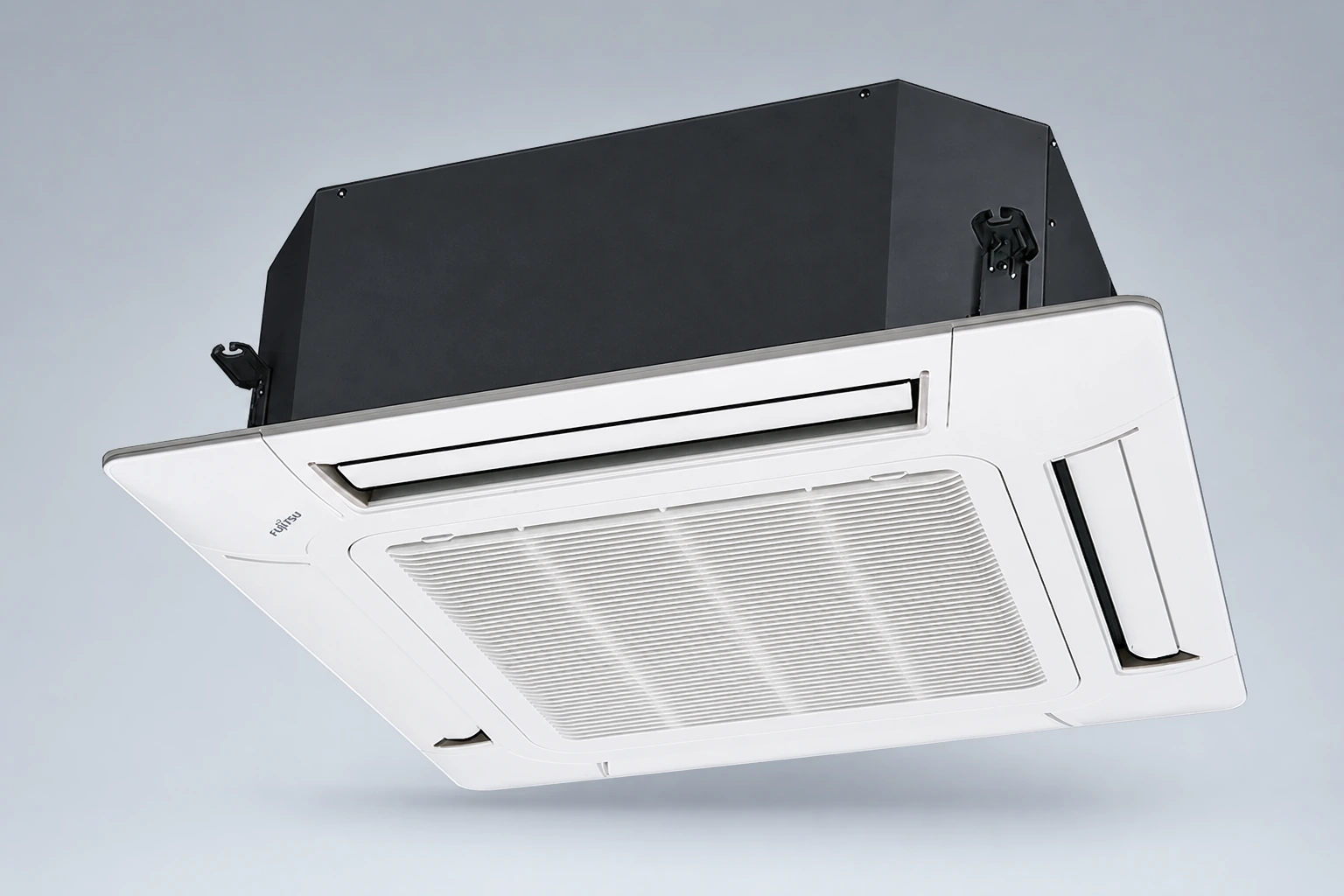 Fujitsu VRF AUXK Kasetonowy 360° — wyraźny widok urządzenia na neutralnym tle