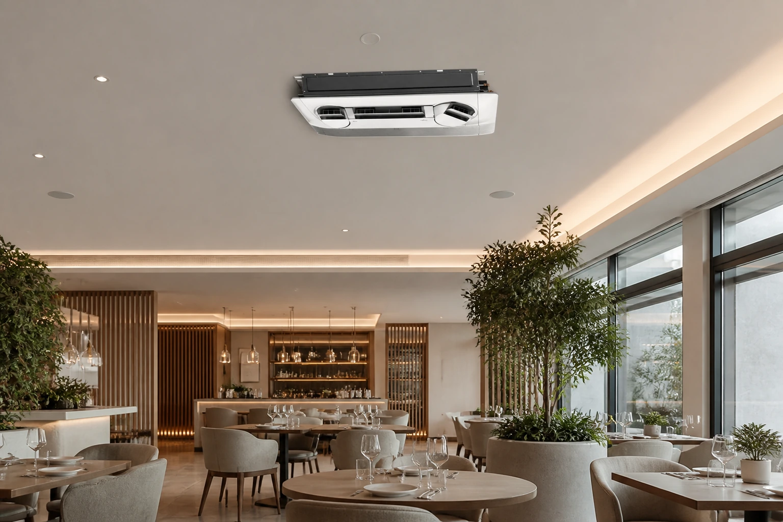Fujitsu VRF AUXS Kasetonowy 3D — ujęcie produktu 3