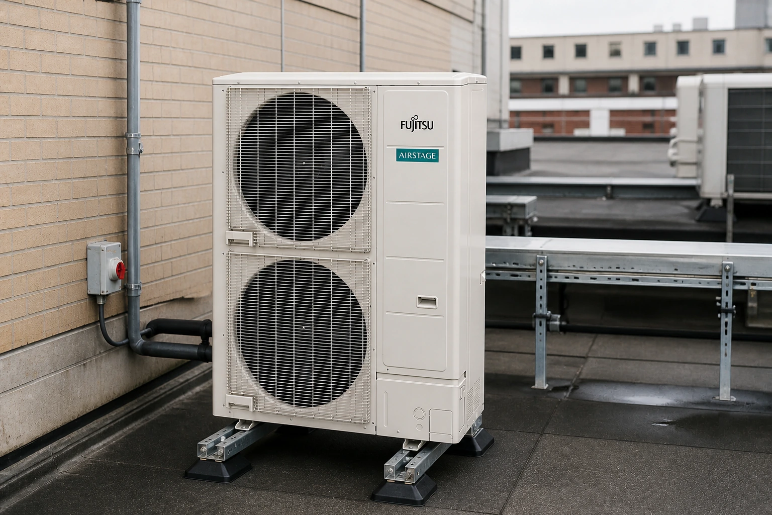 Fujitsu AIRSTAGE VRF J-IVL R410A — studyjna prezentacja konstrukcji i wykończenia urządzenia
