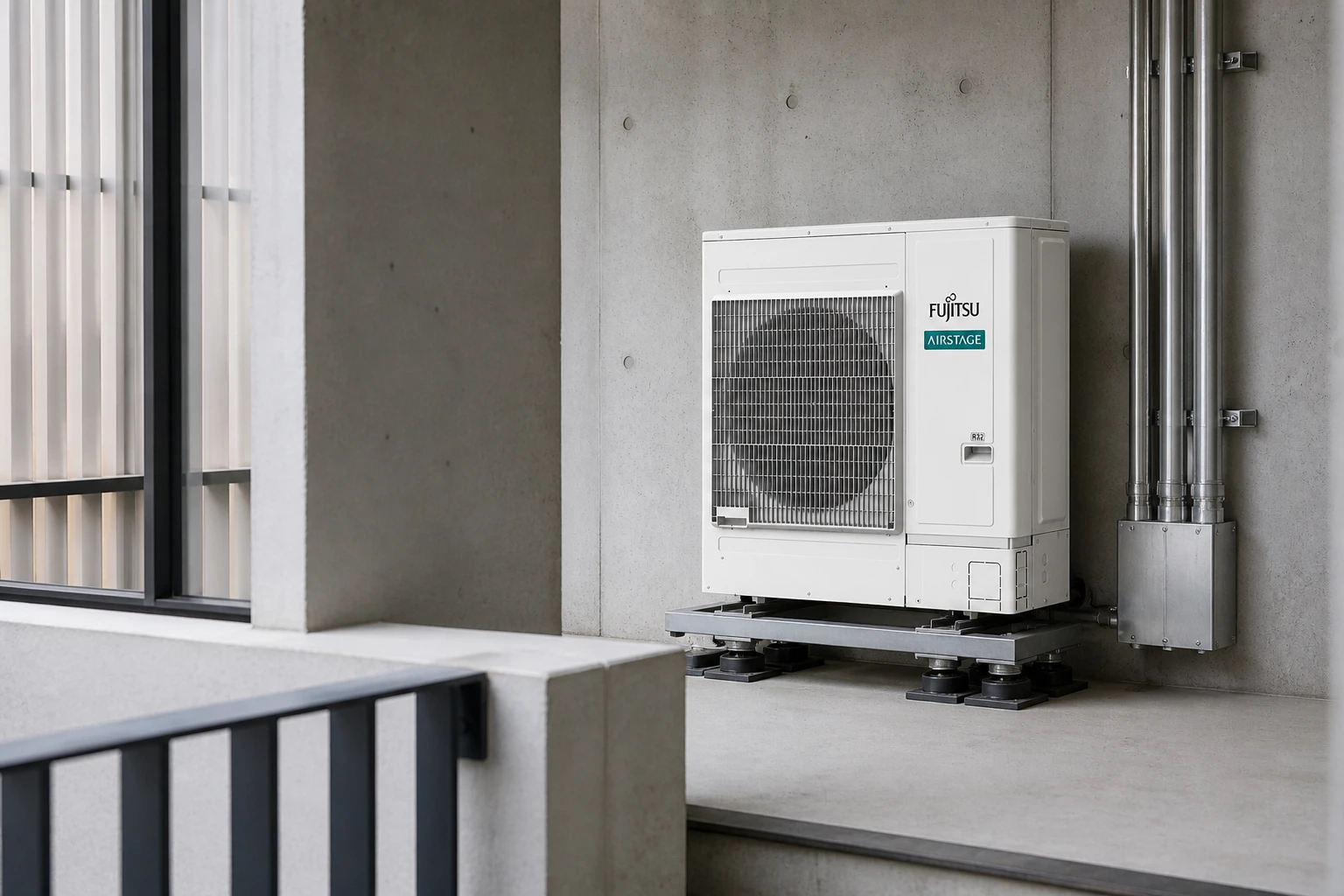 Fujitsu AIRSTAGE VRF J-VS R32 — studyjna prezentacja konstrukcji i wykończenia urządzenia